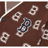  Áo khoác cardigan MLB phom suông Classic Monogram Front Pattern 3Akcm0124 Màu nâu logo chữ b 