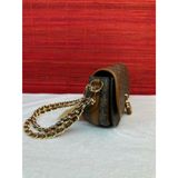  Túi Đeo Chéo Nữ Michael Kors MK Mila Small Empire Signature Logo Shoulder Bag Màu Nâu Đen 