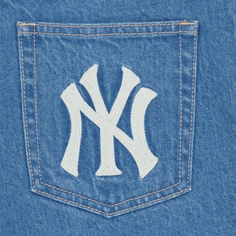 Chân Váy Denim MLB Women's Curlsive Logo Denim Skirt New