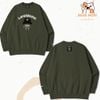 Áo Nỉ Lifework Bookle Hipdog Sweat Shirt Thêu Chó Màu Đen Xanh Rêu
