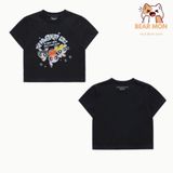  Áo Croptop ADLV The Powerpuff Girls x acmedelavie crayon artwork crop t-shirts Màu Trắng Và Đen 