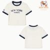  Áo  MLB WomenS Varsiy Logo Slim Crop T Shirts New York Yankees 3Ftsv0844 Màu Trắng Và Đen 