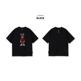  Áo Lifework Snapback hip dog applique short sleeve t-shirt Chó Đại Ka Màu Trắng Đen Xanh Lw242Ts106 