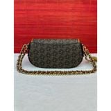  Túi Đeo Chéo Nữ Michael Kors MK Mila Small Empire Signature Logo Shoulder Bag Màu Nâu Đen 