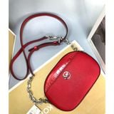  Túi Đeo Chéo Nữ Michael Kors MK Jet Set Glam Small Front Pocket Oval Crossbody Màu Đỏ 
