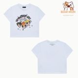  Áo Croptop ADLV The Powerpuff Girls x acmedelavie crayon artwork crop t-shirts Màu Trắng Và Đen 