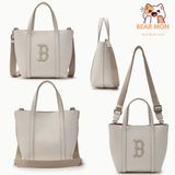  Túi  Đeo Chéo Tote MLB Basic Pu Window Tote Bag Boston Redsox New York Yankees 3Aors884N Màu Trắng Chữ B Màu Đen Chữ NY 