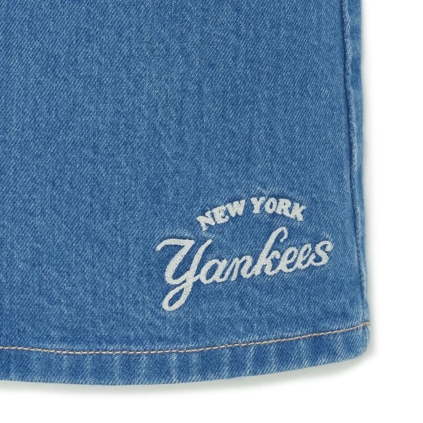Chân Váy Denim MLB Women's Curlsive Logo Denim Skirt New