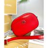 Túi Đeo Chéo Nữ Michael Kors MK Jet Set Glam Small Front Pocket Oval Crossbody Màu Đỏ