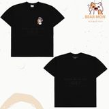  Áo Phông ADLV Mini Baby Face Yellow Cat Earplug Baby Tiger Purple Dinosaur T-Shirt Màu Đen 