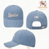  Mũ Lưỡi Trai MLB Culsive Lettering Denim Unstructured Ball Cap New York Yankees LA Dodgers 3Acpvd14N Denim Màu Xanh 