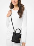  Túi Đeo Chéo Michael Kors MK Mercer Extra-Small Pebbled Leather Crossbody Bag Màu Đen 