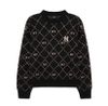Áo Sweat MLB Monogram New York Yankees 3Fkpm0134-50Bks Màu Đen