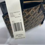  Túi Tote Marc Jacobs Mini Grind Signet Printed Leather Crossbody Tote Màu Đen Họa Tiết Vàng 