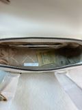  Túi Xách Michael Kors MK Katya Small Leather Satchel Crossbody Handbag Màu Trắng 