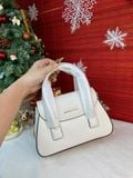  Túi Xách Michael Kors MK Katya Small Leather Satchel Crossbody Handbag Màu Trắng 