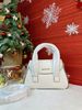 Túi Xách Michael Kors MK Katya Small Leather Satchel Crossbody Handbag Màu Trắng