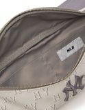  Túi Đeo Hông MLB Korea Classic Mono Jacquard Hip Sack New York Yankees Grey 3AHSM014N-50CGL Màu Xám Nhạt 