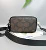 Túi Đeo Chéo Coach Wyatt Crossbody Bag In Blocked Signature Canvas Màu Nâu Tối Logo