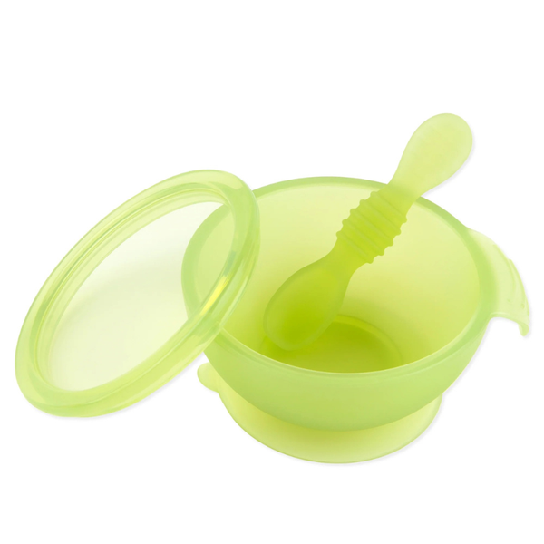  BUMKINS Bộ bát muỗng ăn dặm bằng Silicone cho bé 