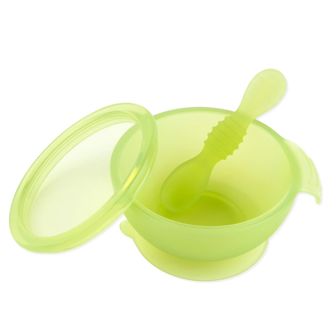  BUMKINS Bộ bát muỗng ăn dặm bằng Silicone cho bé 