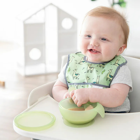  BUMKINS Bộ bát muỗng ăn dặm bằng Silicone cho bé 