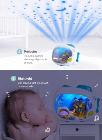  GOOGOGAGA Đồ chơi đèn ngủ biển yên tĩnh ba trong một 