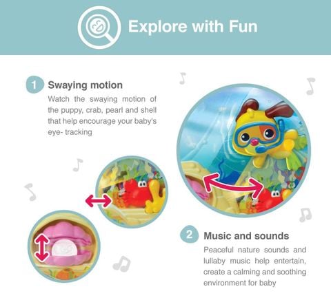  GOOGOGAGA Đồ chơi đèn ngủ biển yên tĩnh ba trong một 