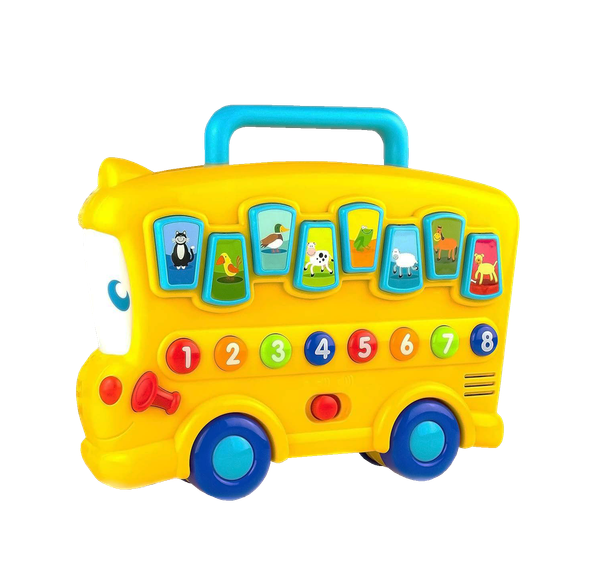  GOOGOGAGA Đồ chơi xe buýt học tập động vật vui vẻ 
