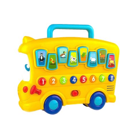 GOOGOGAGA Đồ chơi xe buýt học tập động vật vui vẻ 