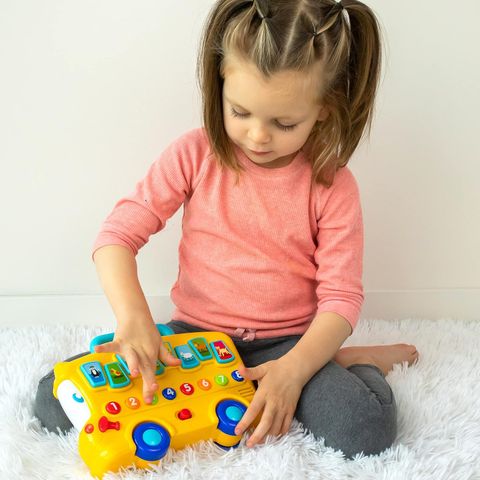  GOOGOGAGA Đồ chơi xe buýt học tập động vật vui vẻ 