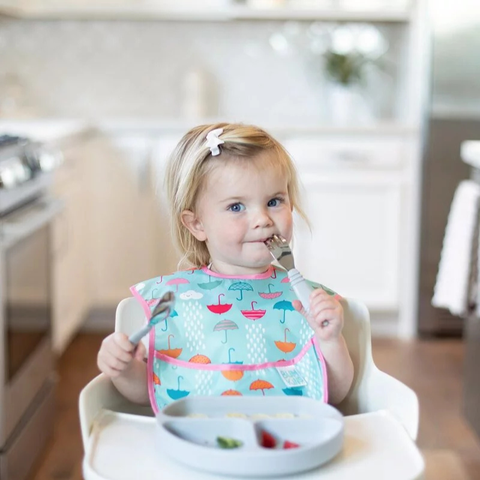  BUMKINS Bộ muỗng nĩa không gỉ cho bé 