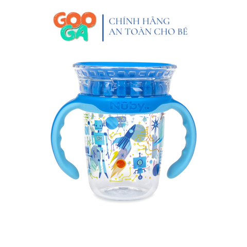  Nuby Cốc tập uống 360 độ bằng nhựa Tritan cho bé dung tích 240ml 10735 