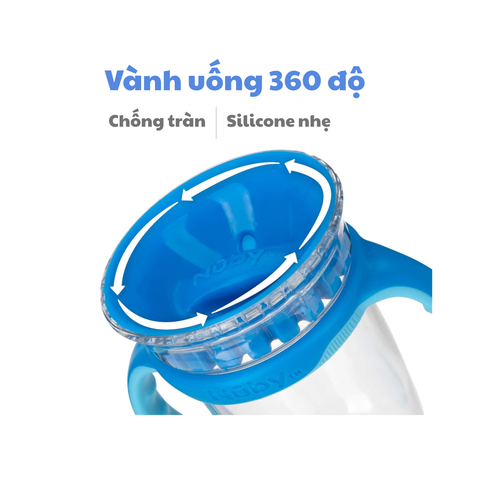  Nuby Cốc tập uống 360 độ bằng nhựa Tritan cho bé dung tích 240ml 10735 
