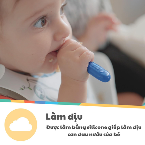  Nuby Bộ 3 chiếc thìa ăn dặm bằng silicone cho bé 