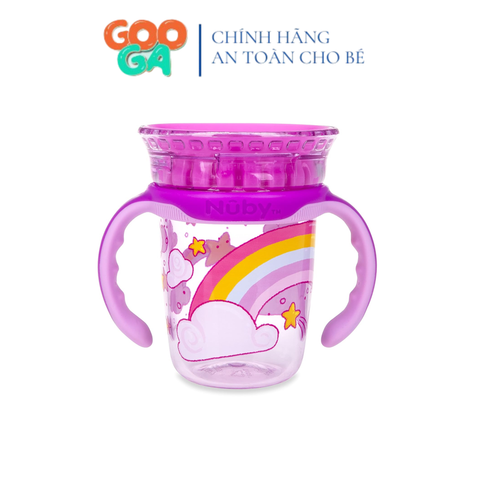  Nuby Cốc tập uống 360 độ bằng nhựa Tritan cho bé dung tích 240ml 10735 