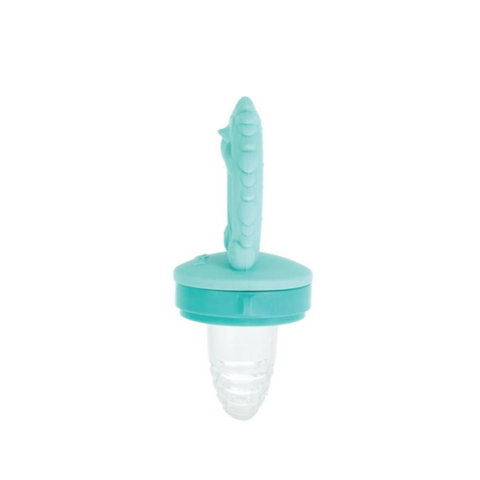  Nuby Túi nhai ăn dặm bằng silicone cho bé có tay cầm hình thú dễ thương 