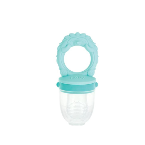  Nuby Túi nhai ăn dặm bằng silicone cho bé có tay cầm hình thú dễ thương 