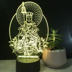 Đèn led khắc tượng Địa Tạng Vương Bồ Tát để bàn trang trí