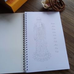 Sổ tay chép Kinh Chú Đại Bi in mờ