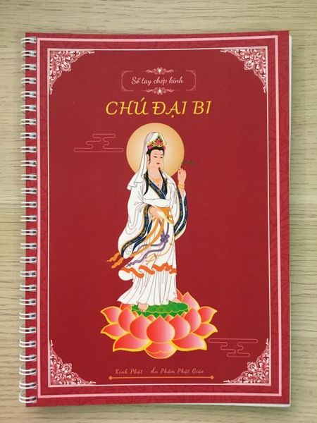 Sổ tay chép Kinh Chú Đại Bi in mờ