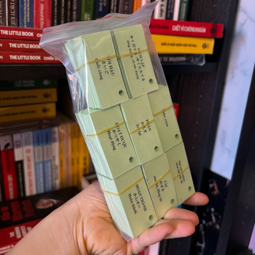 Túi Thẻ Flashcard N3 mimikara oboeru cắt sẵn (ép plastic)