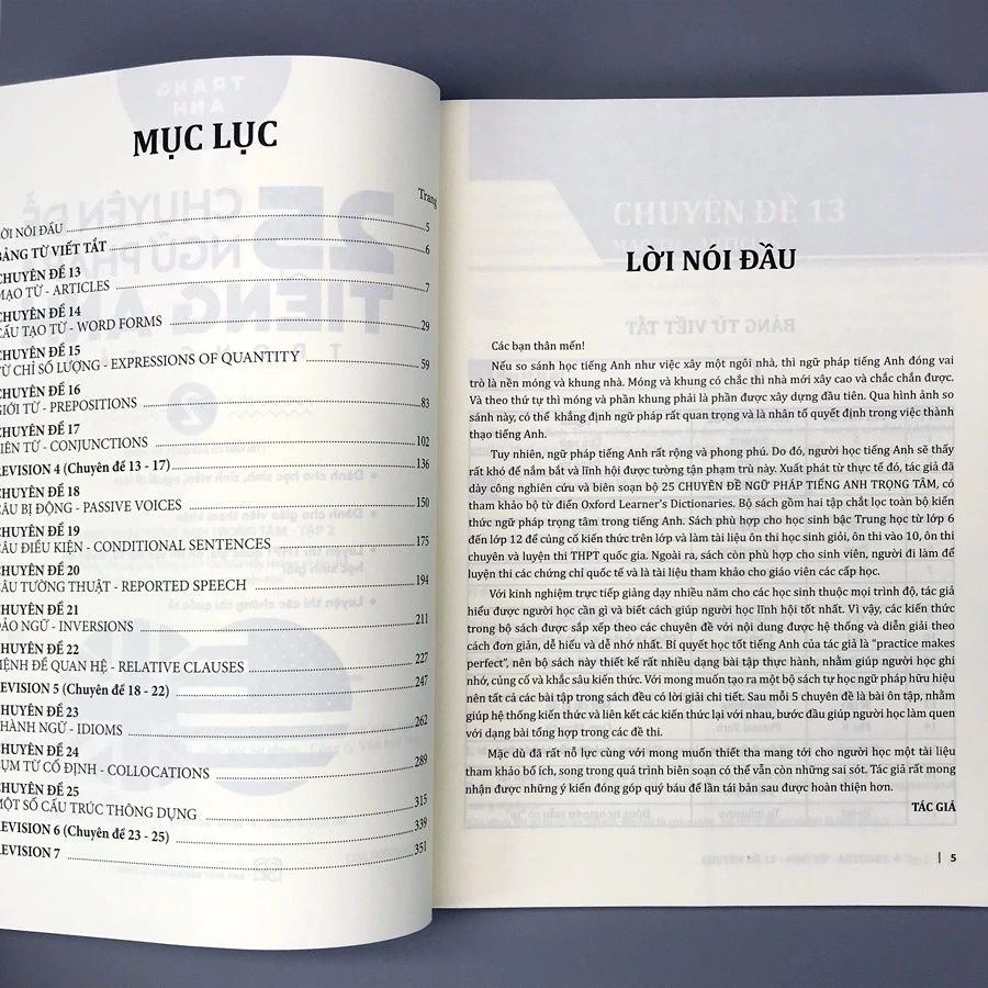 Bộ Sách 25 Chuyên Đề Ngữ Pháp Tiếng Anh Trọng Tâm (Bộ 2 Tập)