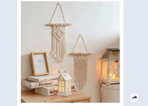 Mành treo tường decor trang trí macrame 20x30