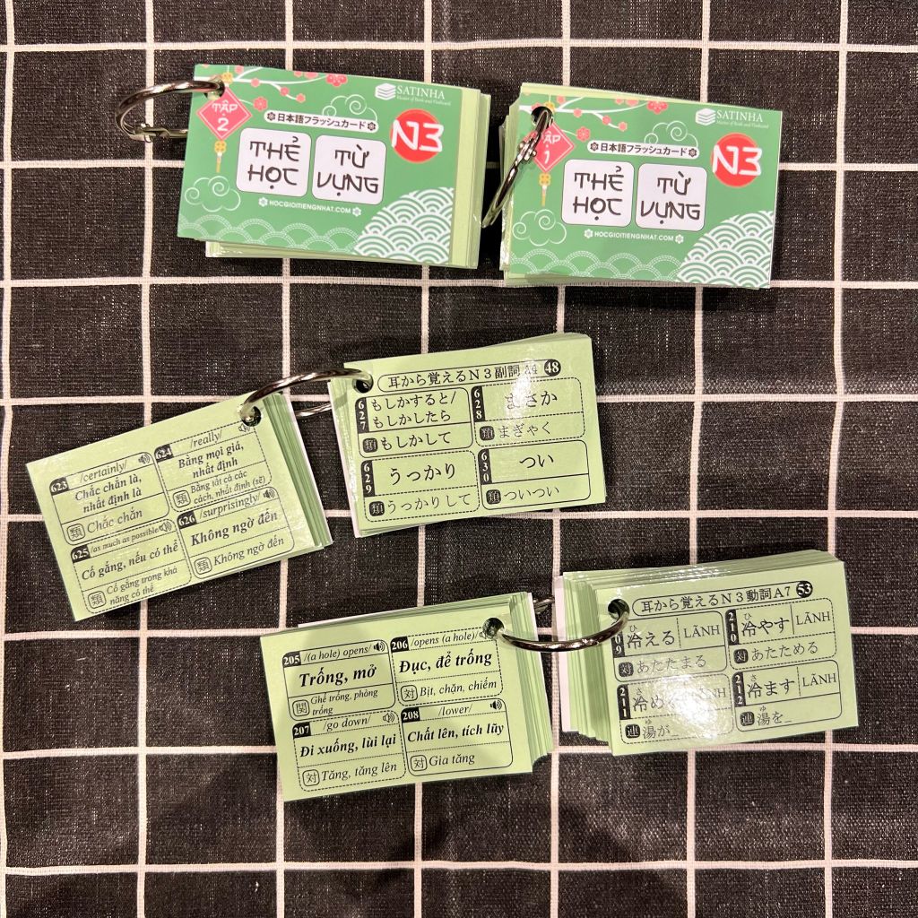 Trọn bộ thẻ Flashcard Kanji - Từ Vựng - Ngữ Pháp N3