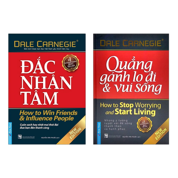 Combo Sách Đắc Nhân Tâm - Quảng Gánh Lo Đi và Vui Sống ( Bìa Cứng )