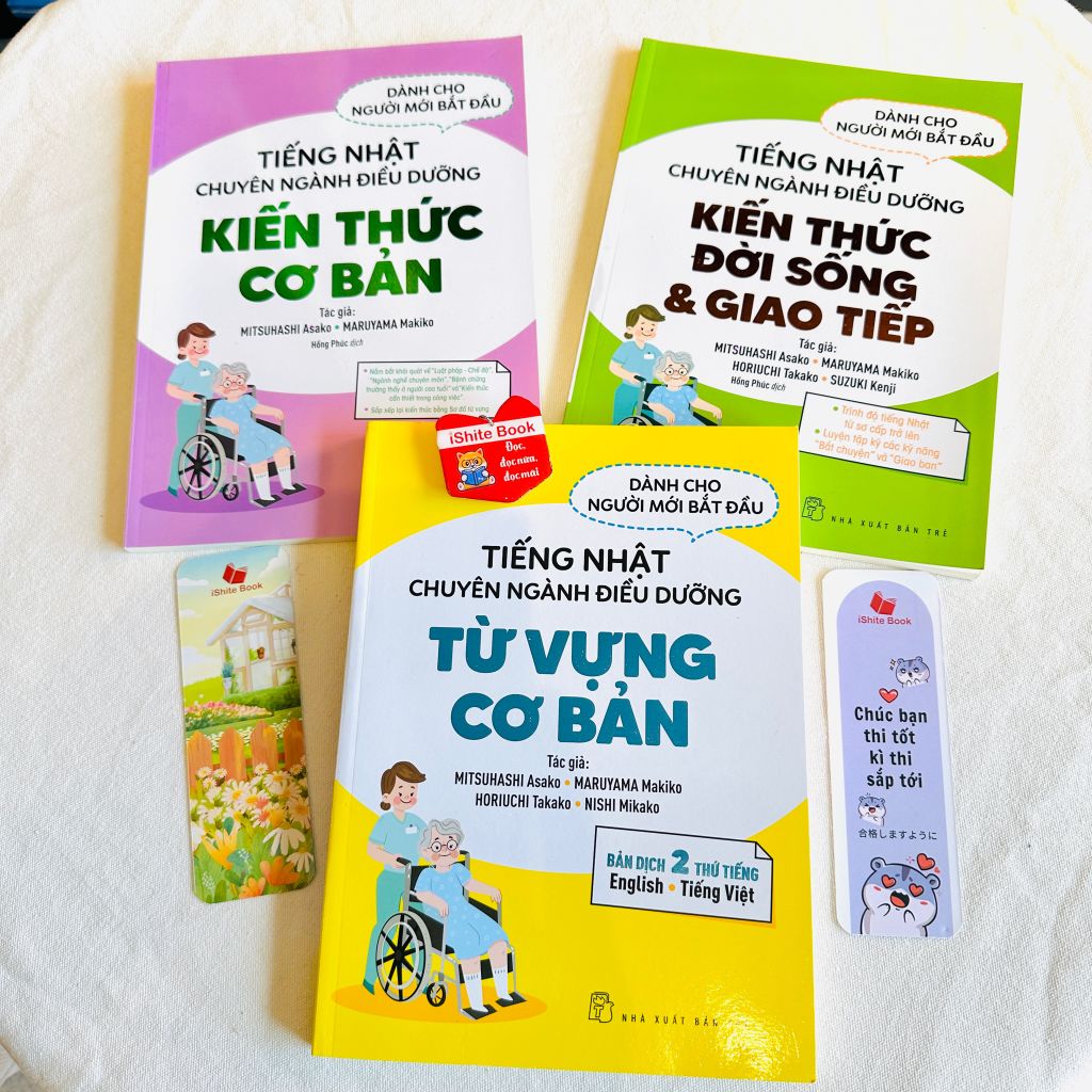 Trọn Bộ Tiếng Nhật Chuyên Ngành Điều Dưỡng Kaigo (3 Cuốn – Có Tiếng Việt)