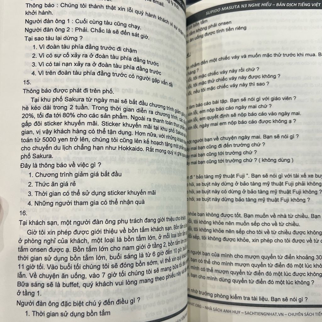 Supido Nghe N3 Dịch Tiếng Việt