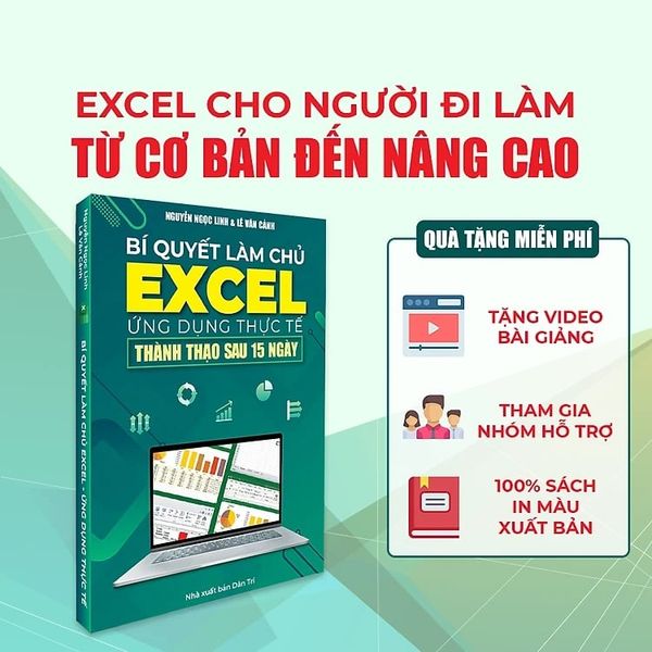 Sách Excel Tin Học Văn Phòng Từ Cơ Bản Đến Nâng Cao, Tặng Video Hướng Dẫn + File Thực Hành