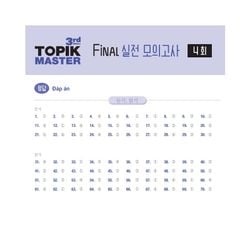 Sách TOPIK MASTER- Luyện đề TOPIK I (Tập 1 với Đề thi mẫu chuẩn cấu trúc, chấm chữa chi tiết